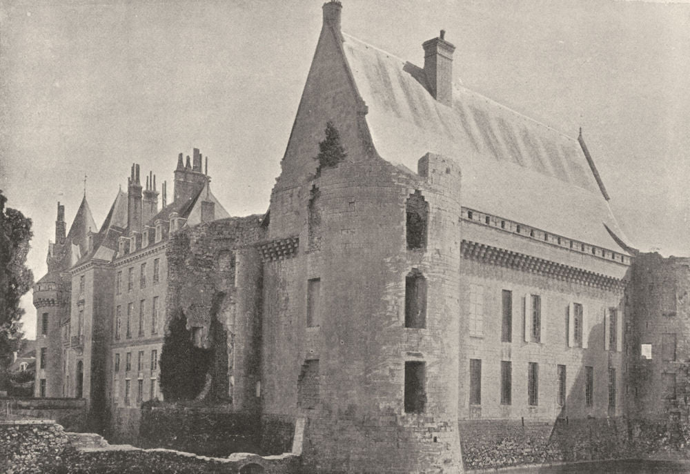 LOIRET. Sully- sur- Loire. Chateau 1895 old antique vintage print picture